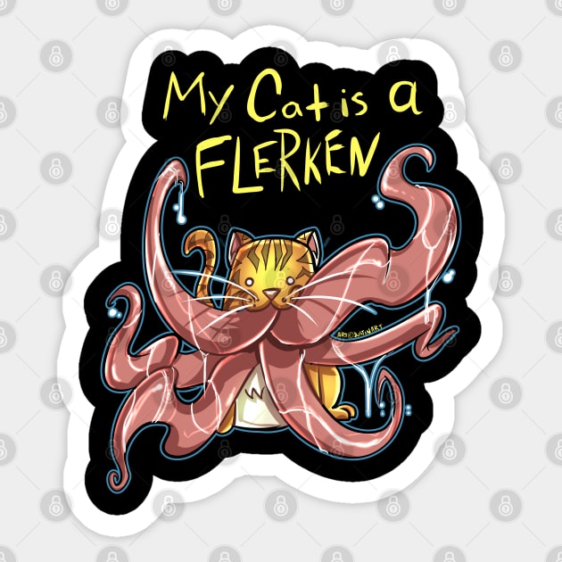 My Cat is a Flerken Sticker by Dustinart